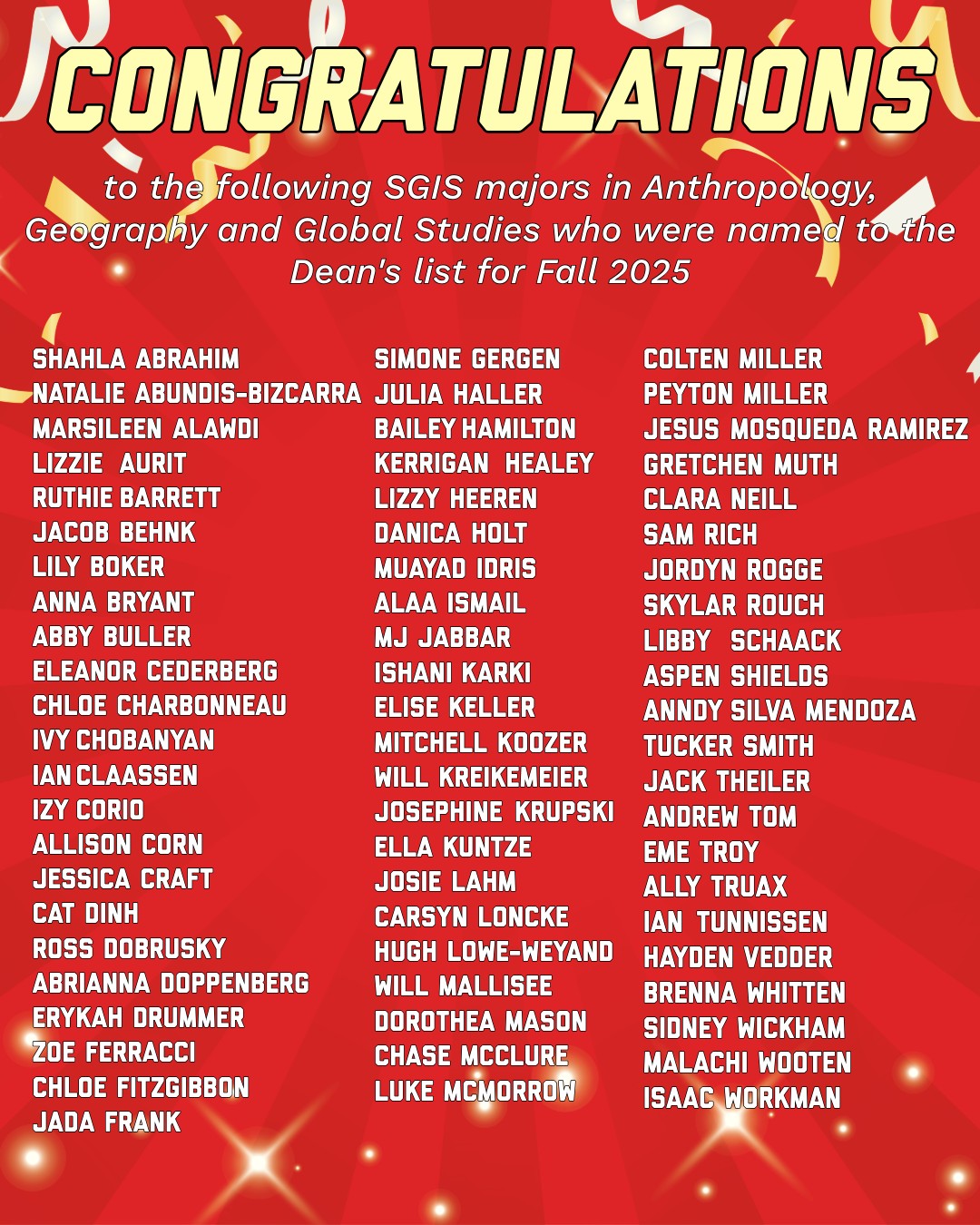 Dean&rsquo;s List Excellence!