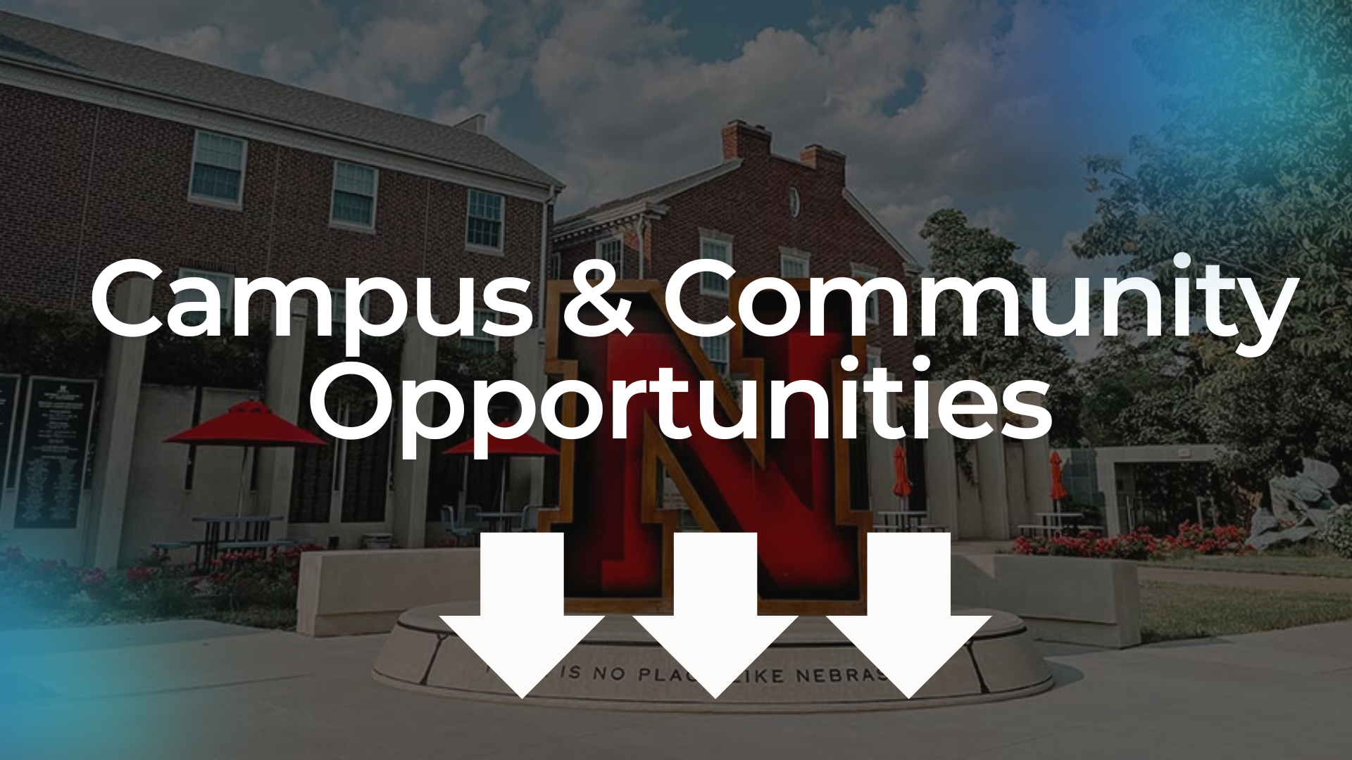 Image with the title "Campus & Community Opportunities"