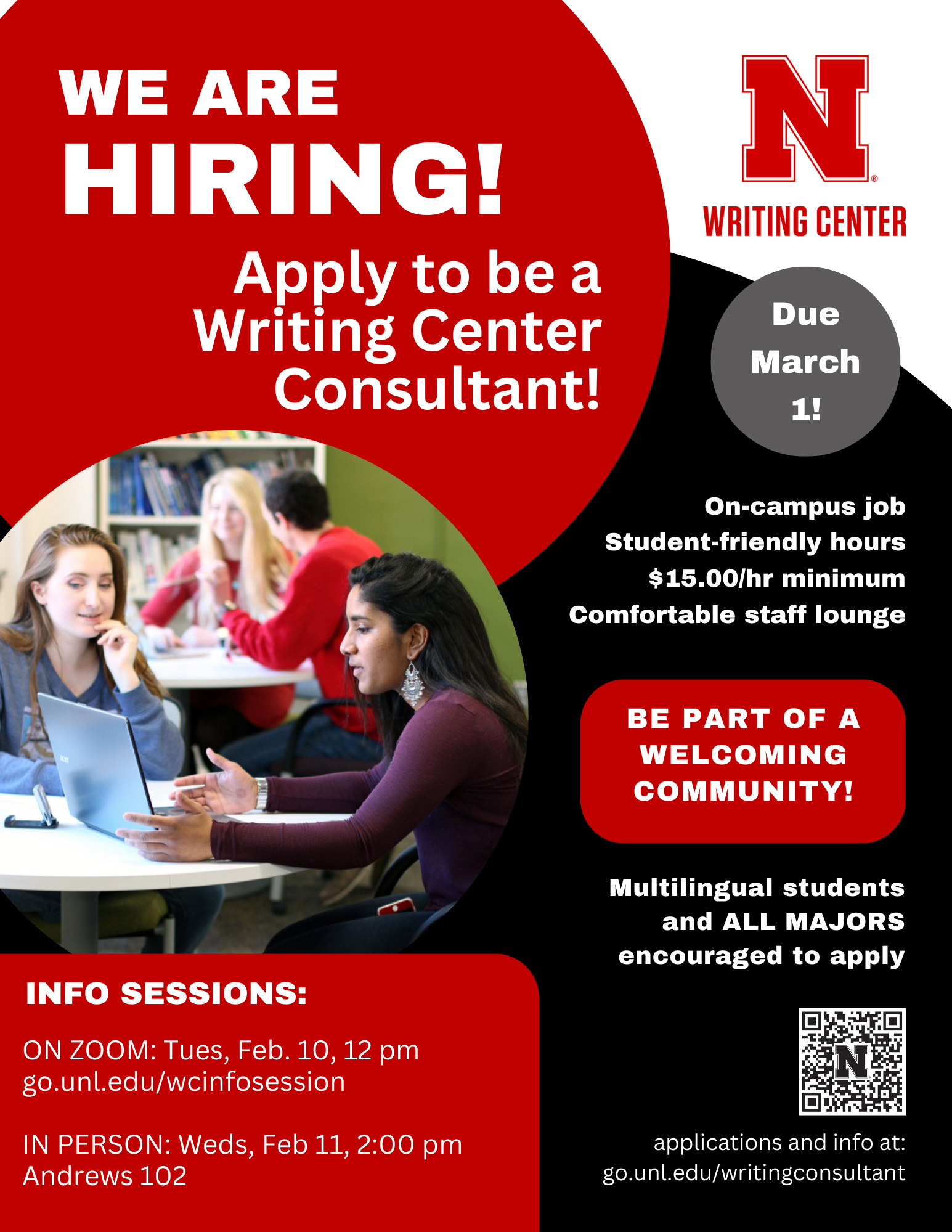 Announcement poster with details