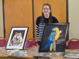 Youth artist at Platte River Art Show 