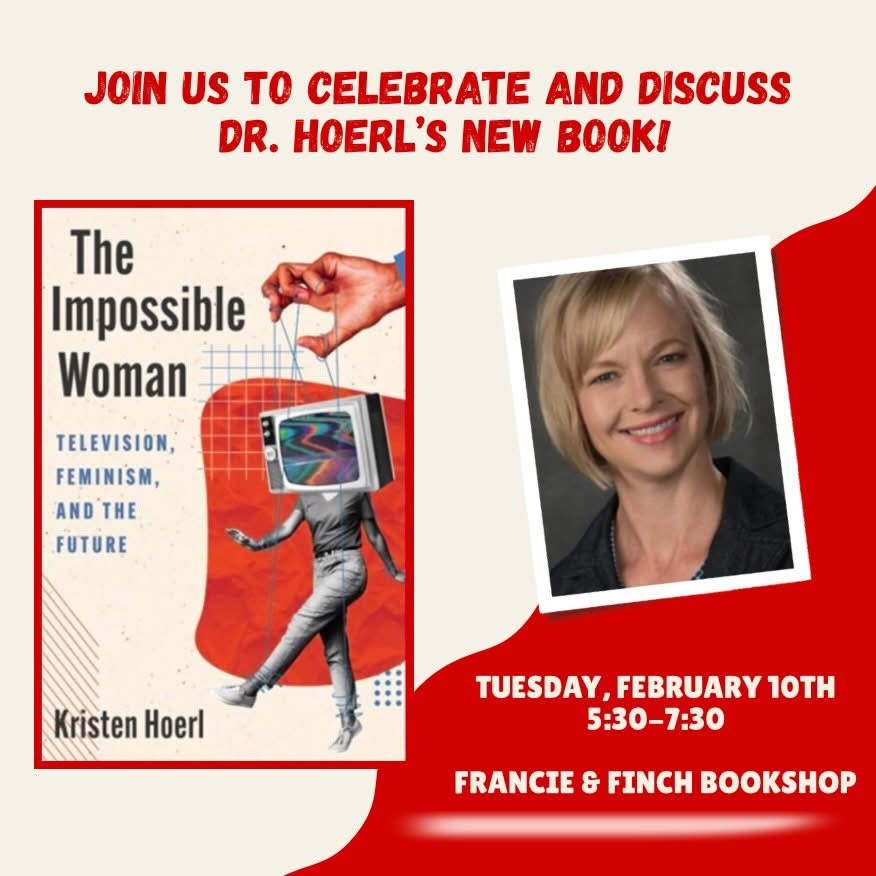 Kristen Hoerl and the cover of her book The Impossible Woman