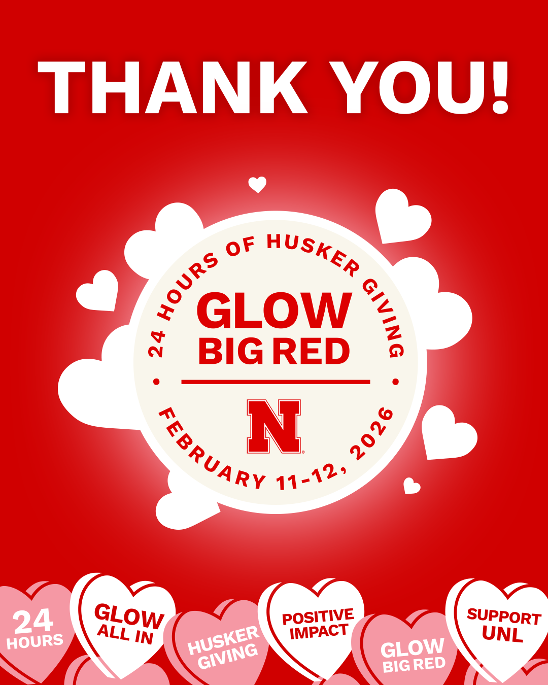 Thank you to everyone who supported the Hixson-Lied College during this year's Glow Big Red. We raised a record-setting $12,402 from 100 donors.