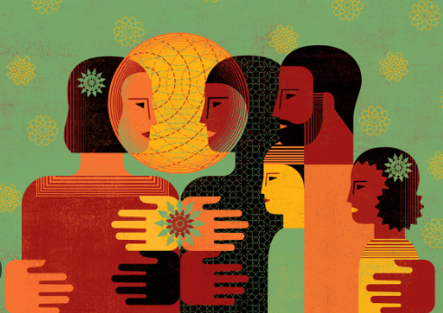 Colorful image of people, hands, and globe representing ethnic studies