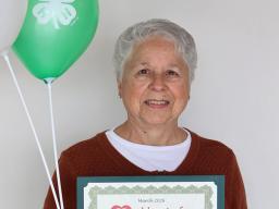 Carolyn Eschliman, March Heart of 4-H Award winner