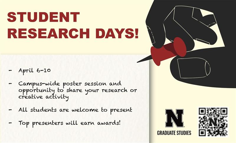 Have you registered to present your work at Student Research Days?