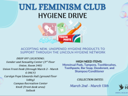 Hygiene Drive flyer with drive product list and dropoff locations