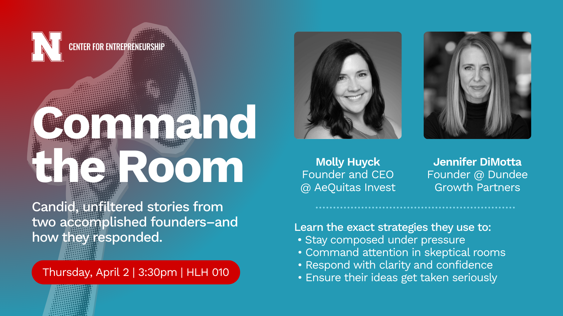 Join us for founder strategies for clarity, confidence and composure on April 2