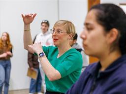 Students at Sheldon Museum of Art