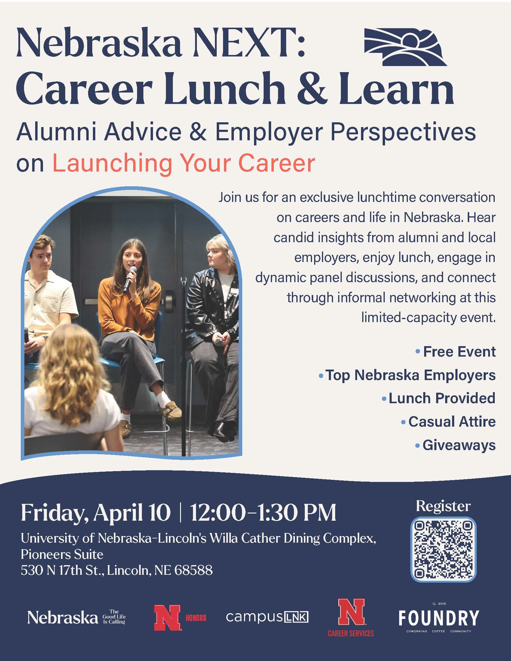 Nebraska NEXT: Career Lunch and Learn April 10