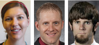 UNL's new NU Presidential Graduate Fellows are (from left) Kathryn Haymaker, Jeff Johnson and Nathan Probasco. 