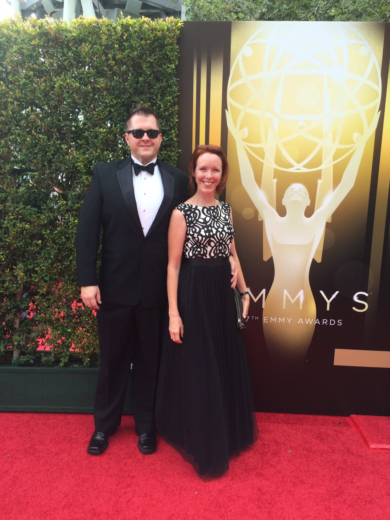 Tim Croshaw and his wife Shanna Starzyk at the Emmy Awards. Courtesy photo. Croshaw returns to UNL in April for Alumni Masters Week.