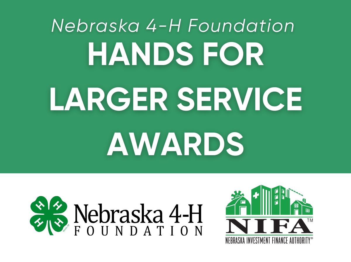 Nebraska 4-H Foundaion's Hands for Larger Service Awards