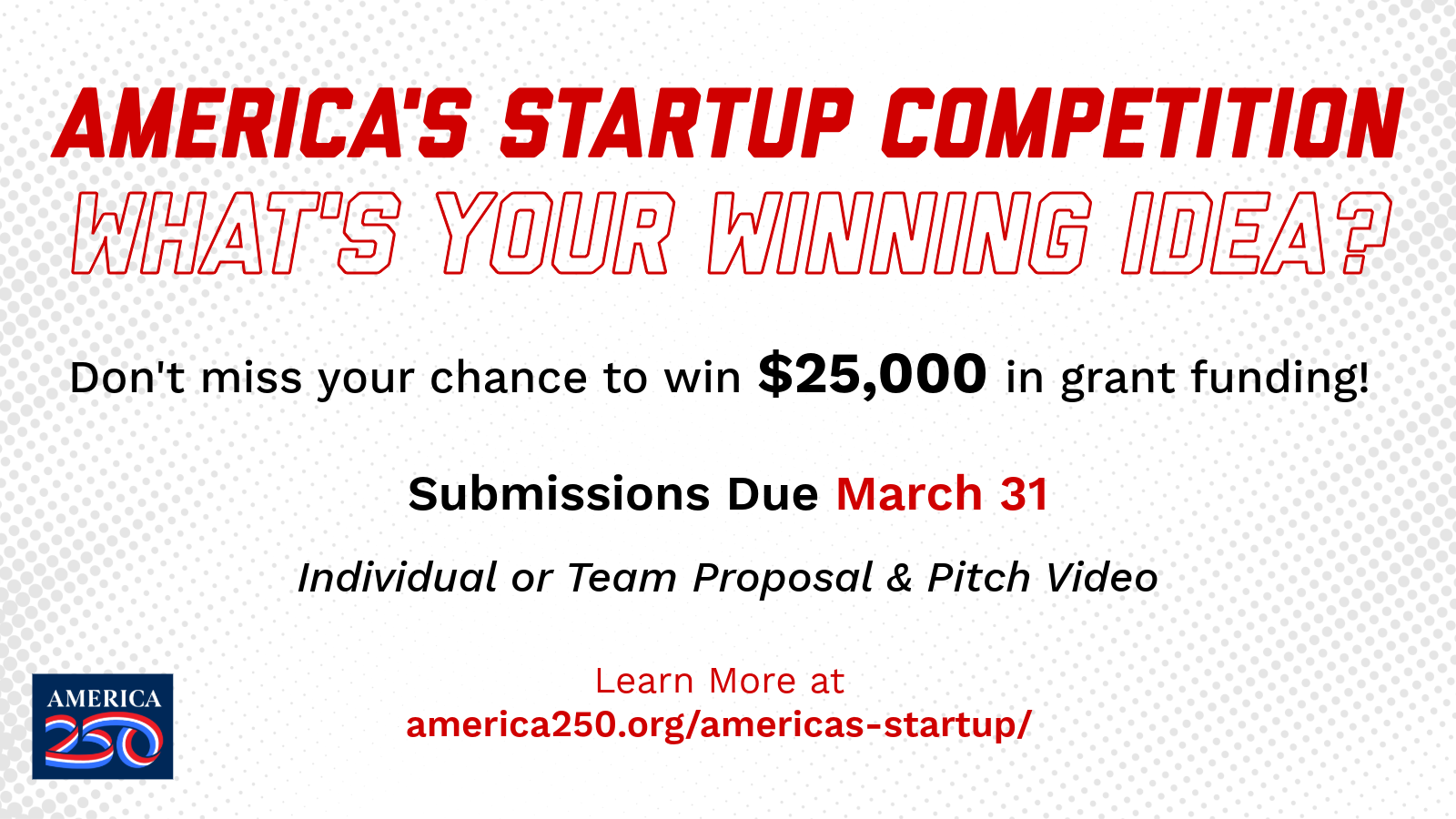 Students Can Compete in America’s Startup Contest