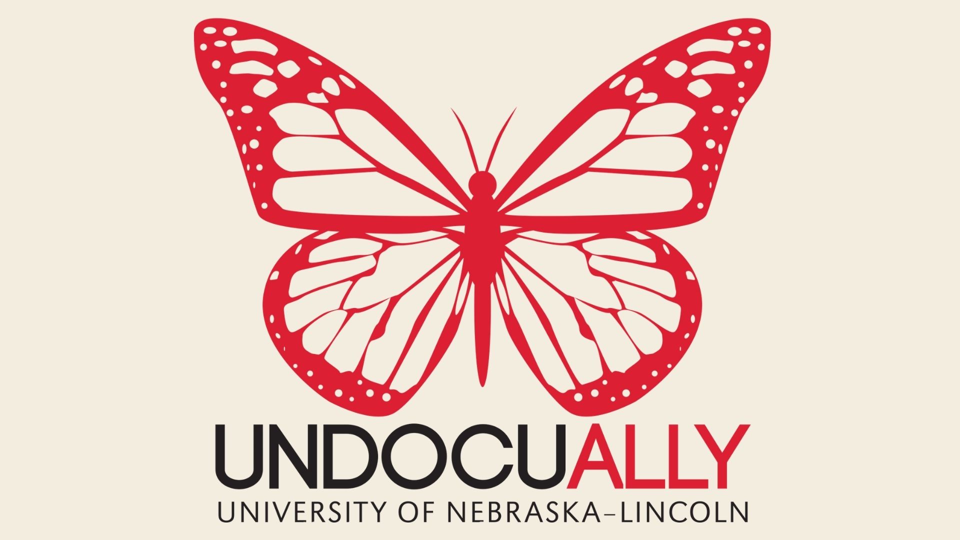 Image of a butterfly with text: "Undocually University of Nebraska - Lincoln"