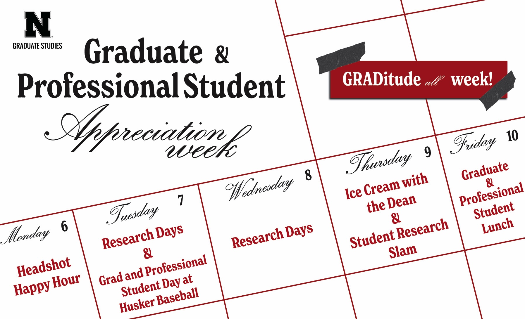 Graduate and Professional Student Appreciation Week: SNAPSHOT