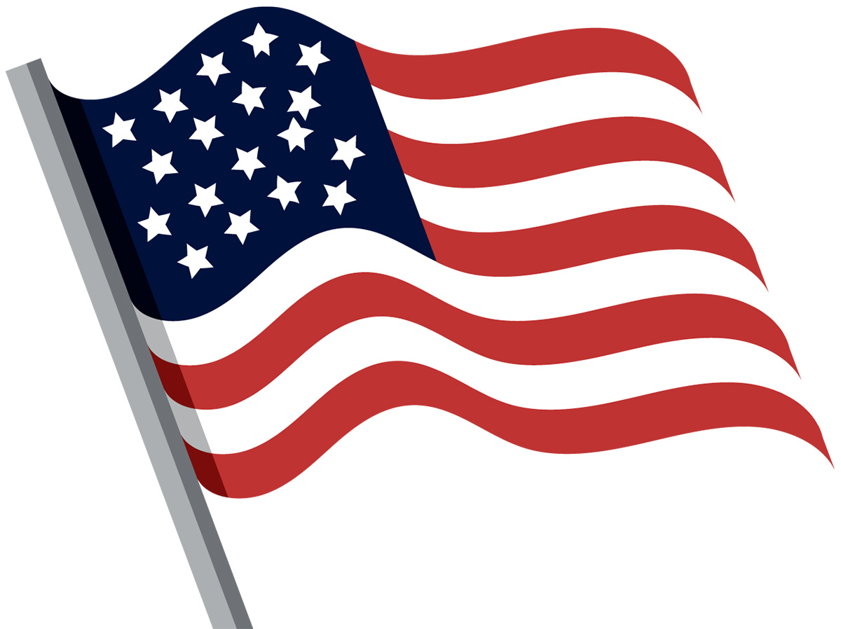 American flag graphic