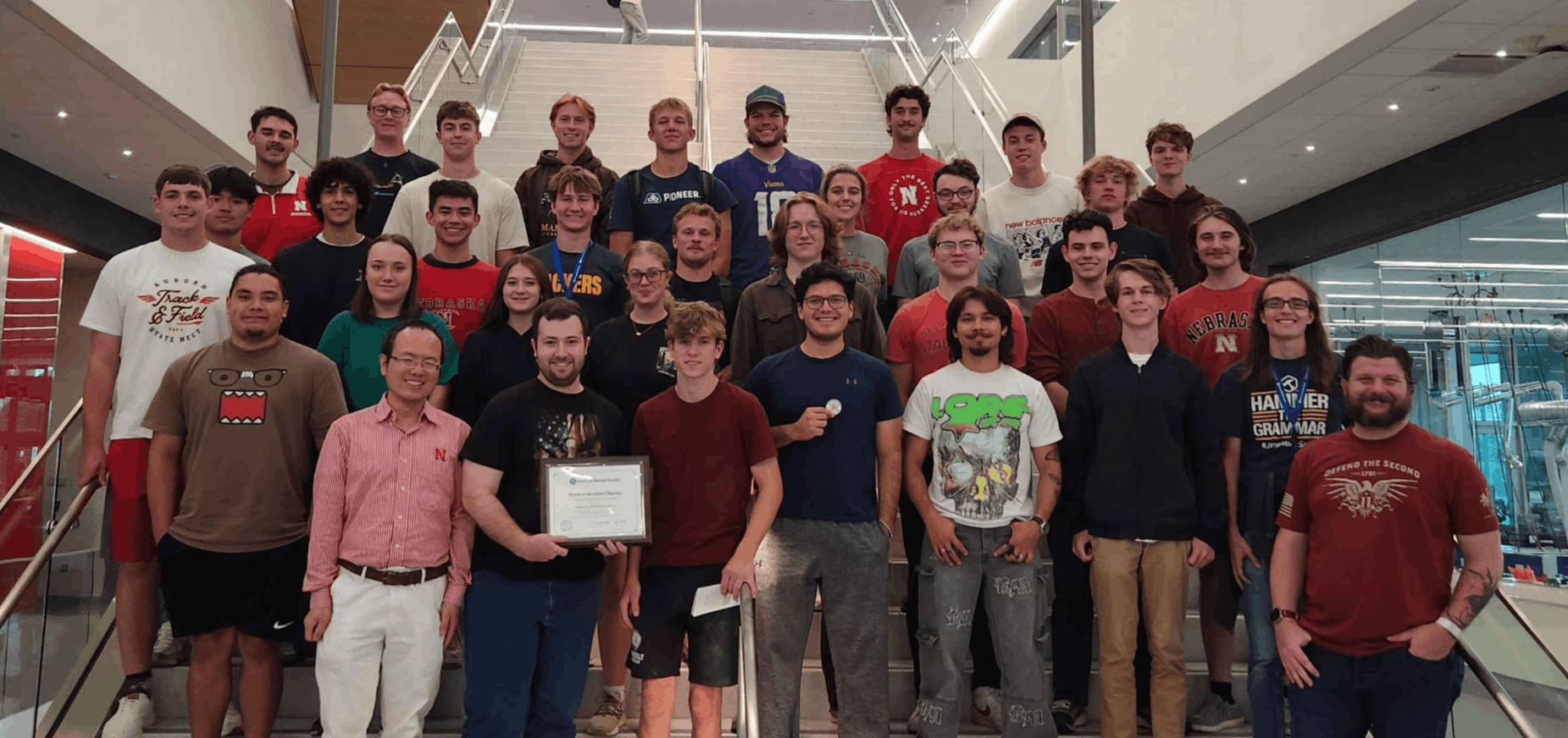 Members of the University of Nebraska&ndash;Lincoln American Nuclear Society student chapter, which is hosting the inaugural &ldquo;Huskers Go Nuclear&rdquo; conference on March 30, 2026 at the Wick Alumni Center.