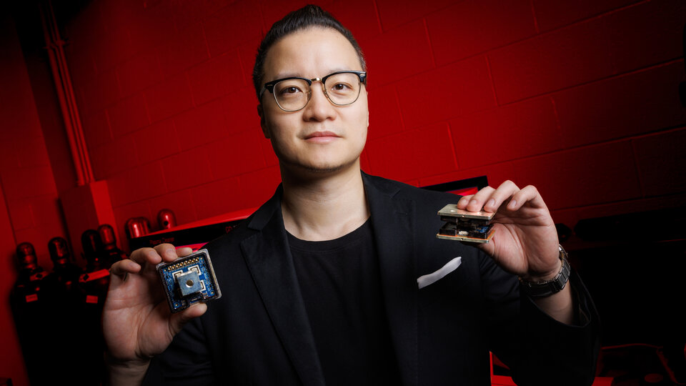 Jun Wang is awarded a $1.8 million ARPA-E award to develop LincolnPak platform designed to enable next-generation, high-frequency, ultra-resilient energy infrastructure. (Photo by Jordan Ops / University Communication)