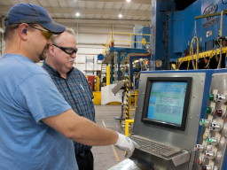 Operator and supervisor at work.