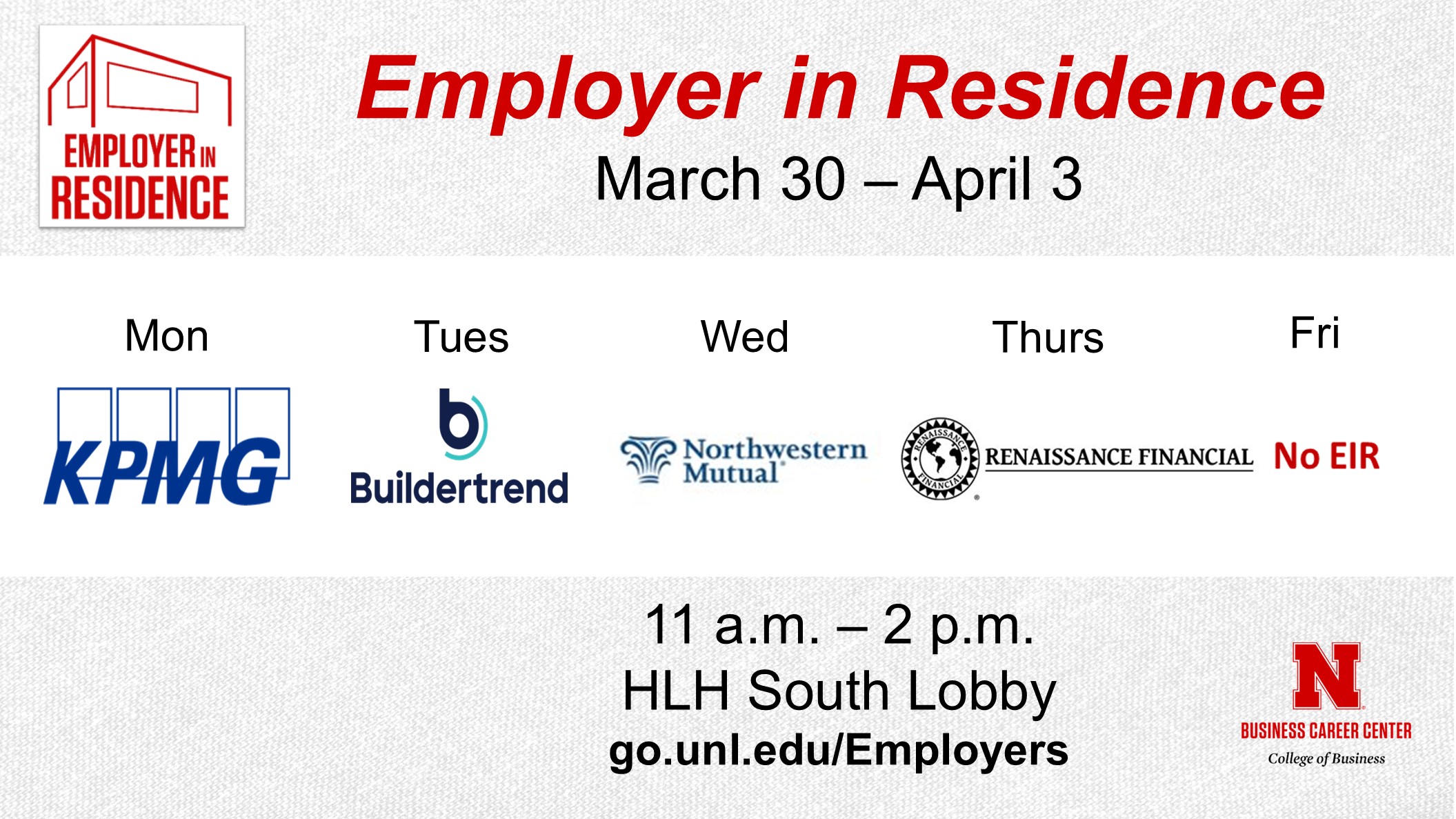 Check Out the Schedule for March 30 - April 3