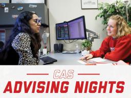 Advisor and Student talking