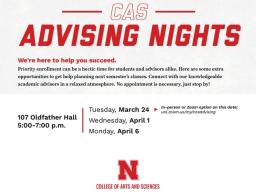 CAS Advising Nights Promotion