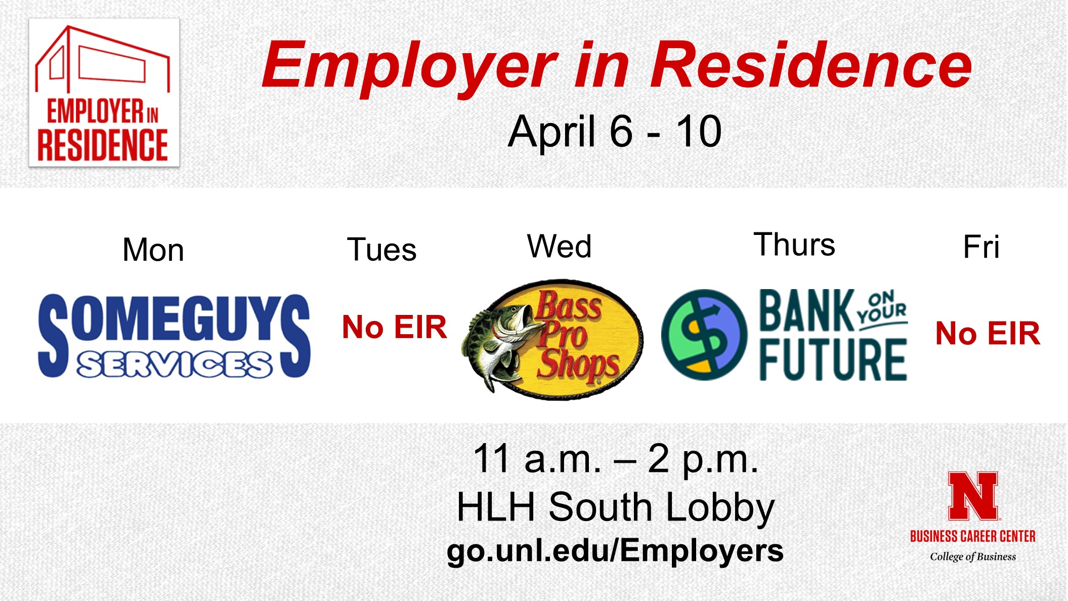 Check Out the Schedule for April 6 - 10