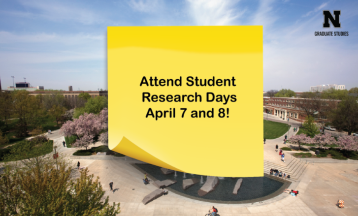 Attend Student Research Days April 7 and 8