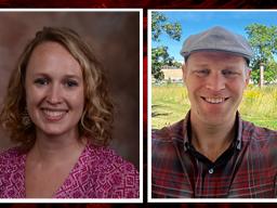 Sara Winn (left) Student Success Coach and Joseph Dauer, Life Science Education Professor