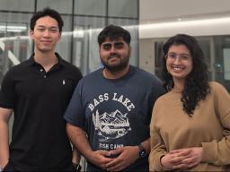 The TasksMind team (from left to right): Thang Do, Vatsal Pandya, and Kashish Syed.