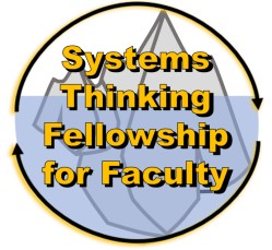 Iceberg image with text, Systems Thinking Fellowship for Faculty