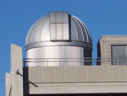The UNL Student Observatory features a 16-inch Cassegrain Reflector inside the dome on top of the Stadium Drive Parking Garage.
