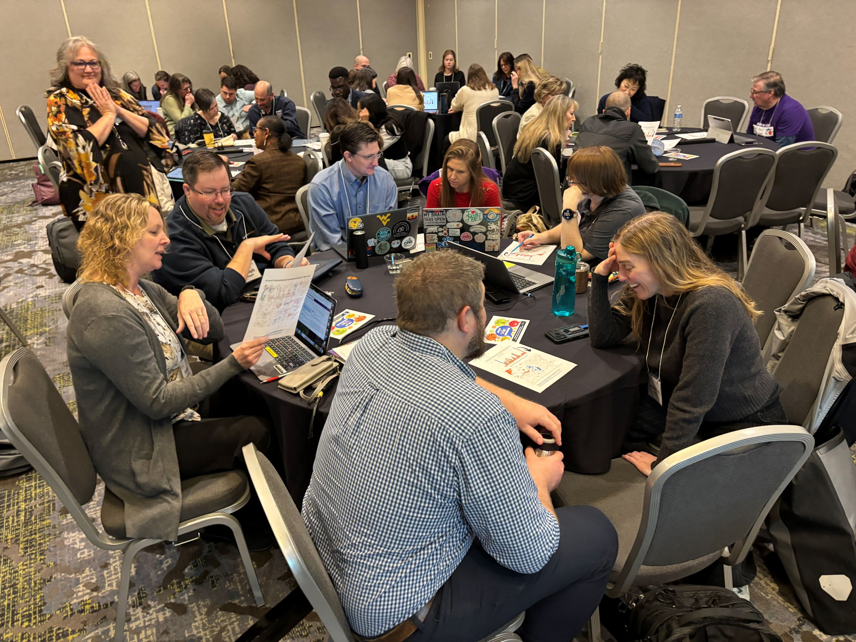 Participants engage in the general session during the 2026 MTEP & ESTEEM Pre-Conference to the Association of Mathematics Teacher Educators Annual Meeting in Portland, Oregon.