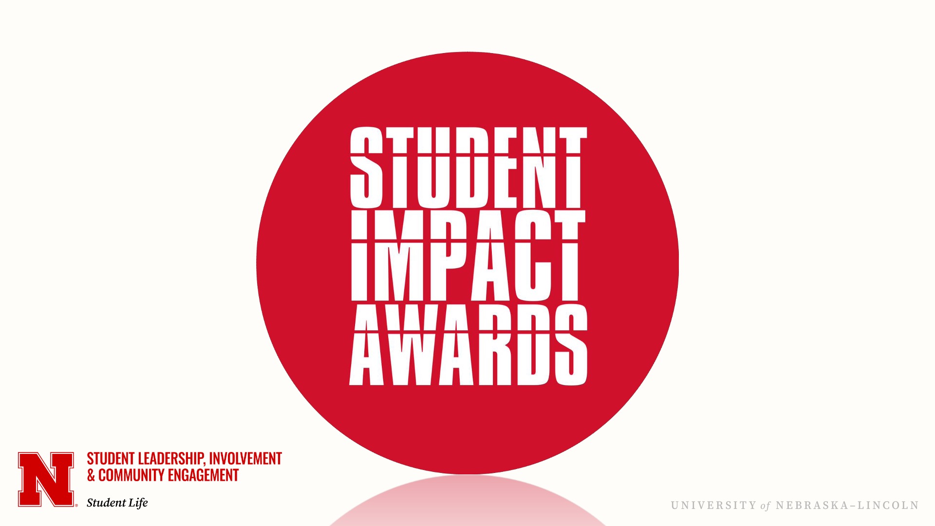 2026 Student Impact Award Nominations (Red Circle on white background)
