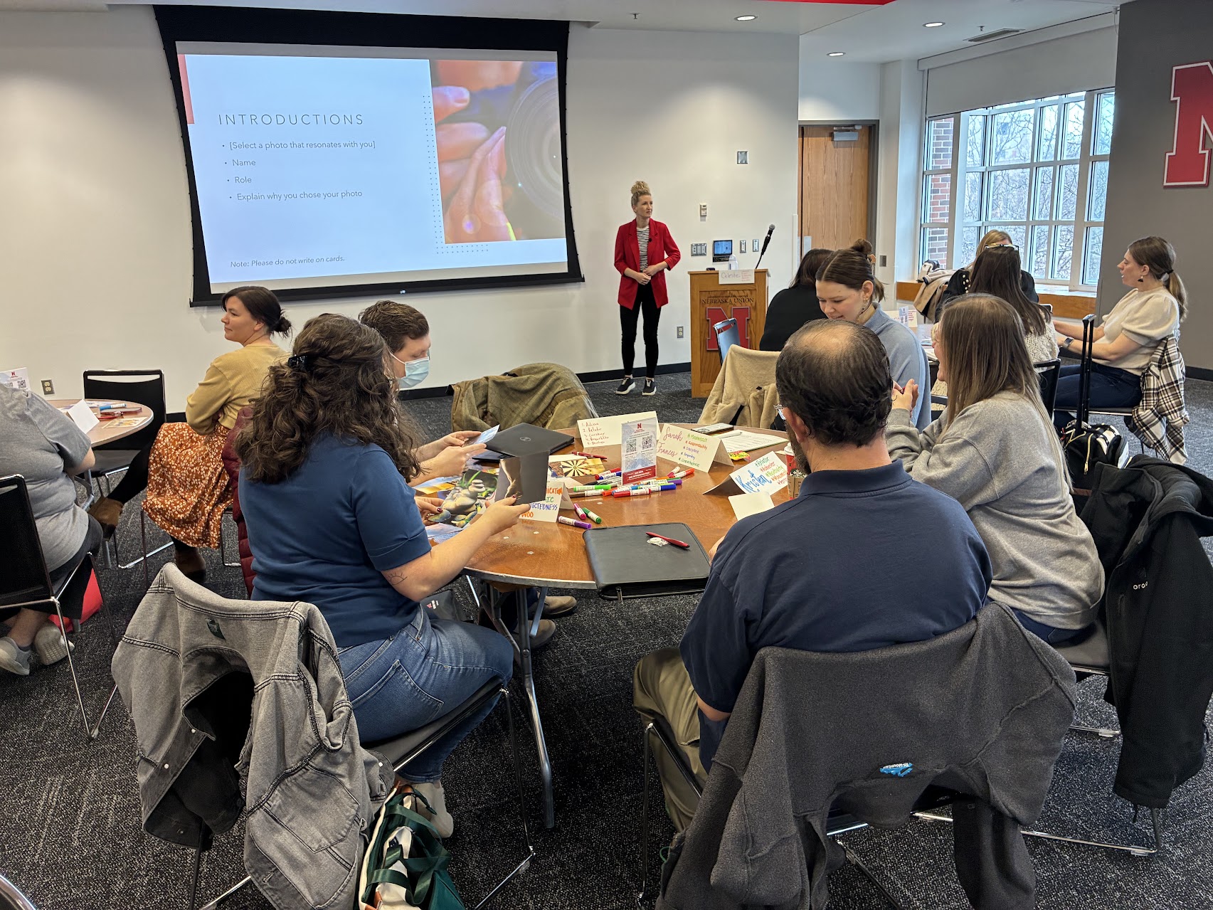 image of Celeste providing professional development during an ODT event.
