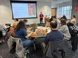 image of Celeste providing professional development during an ODT event.