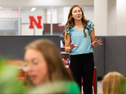 Youth presenting a prepared speech at the state 4-H Premier Communication Event