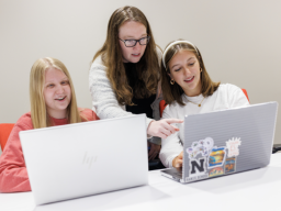 Students in a Raikes School classroom. Raikes School photoshoot. October 29, 2025. Photo by Jordan Opp / University Communication and Marketing.