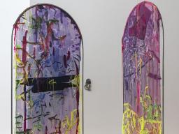 Sara Jimenez, &ldquo;Allegory of Continents&rdquo; (solo exhibition), 2025, textiles, cement, steel, ceramic, dimensions variable. 