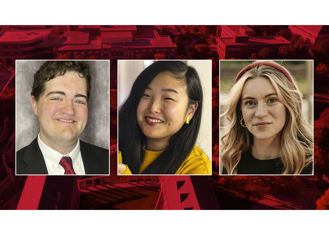 Carson Haberyan (left), Jillian Korovski (center) and Brigid Toomey