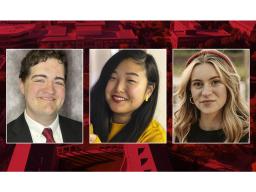 Carson Haberyan (left), Jillian Korovski (center) and Brigid Toomey