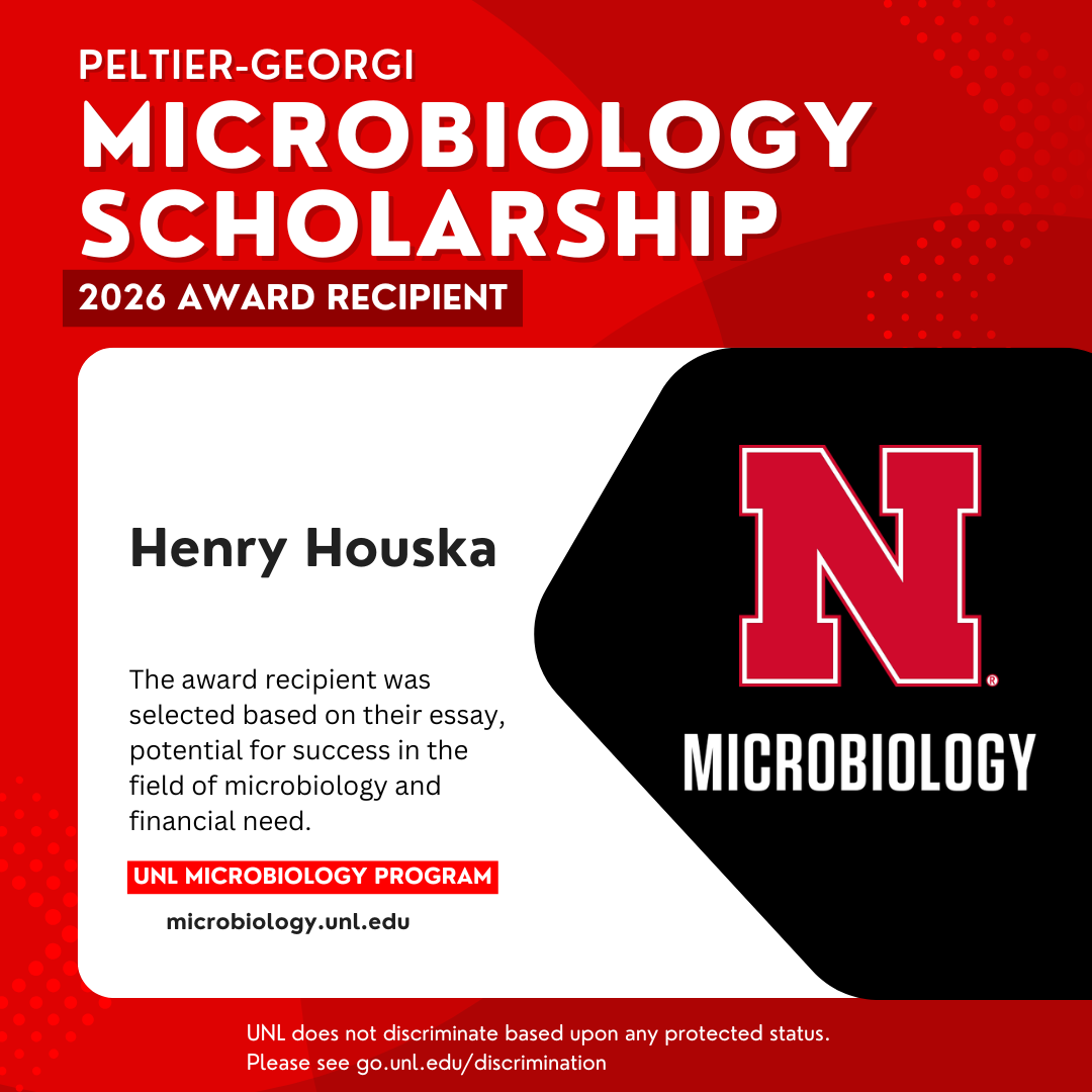 Peltier-Georgi Microbiology Scholarship Recipient Henry Houska