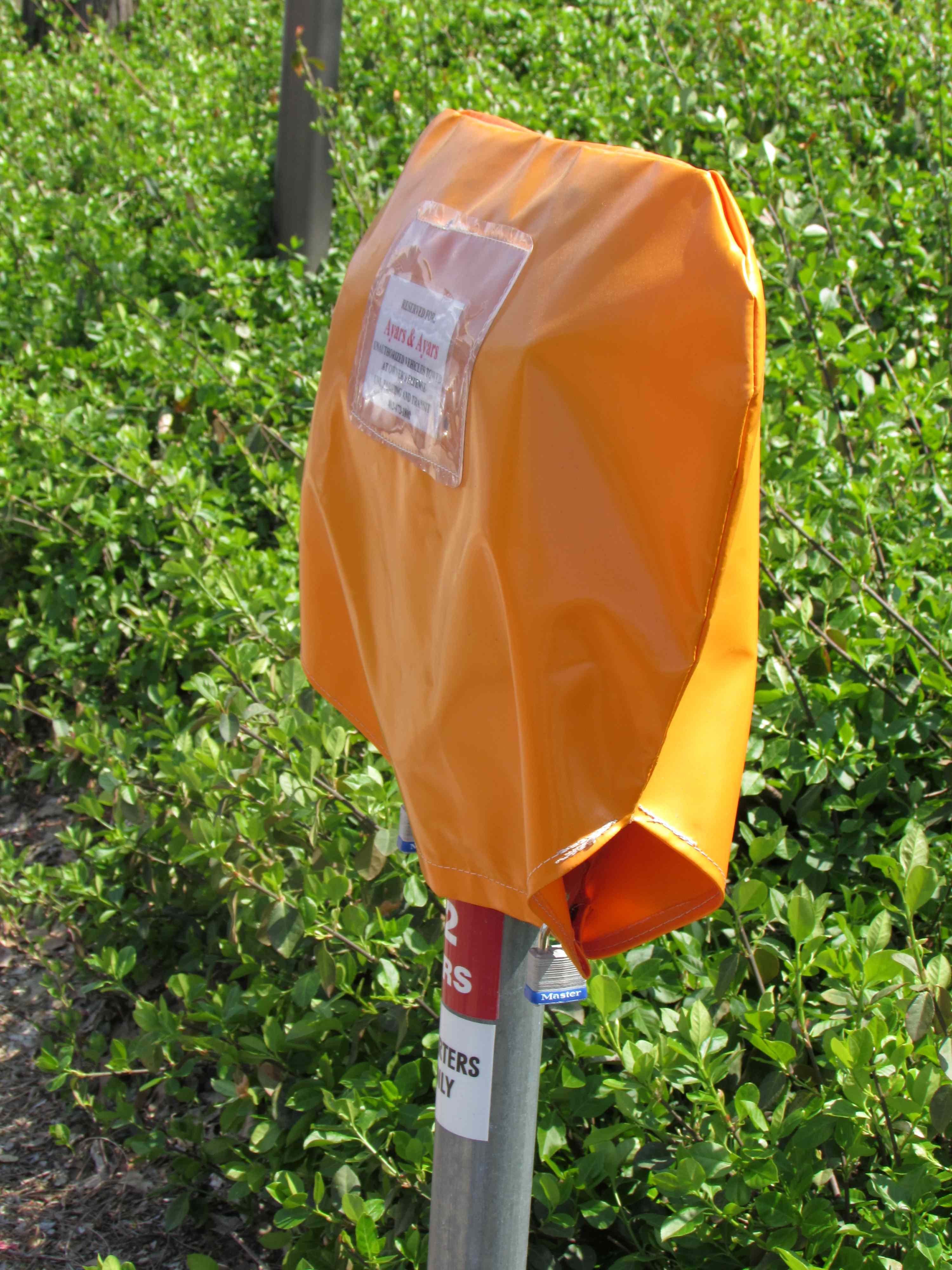 hooded parking meter