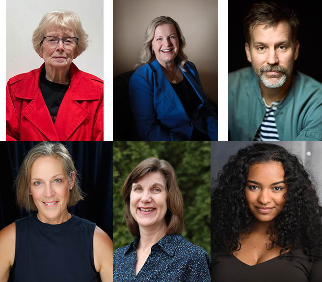 Clockwise from upper left:  Valery Wachter, Karen Benson, Adam Jefferis, Sydney Kwasa, Barb Schmit and Lori Adams.