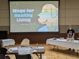 Lancaster County 4-H'ers Parker Hansen presenting an Illustrated Presentation at the 2025 Premier Communication Event