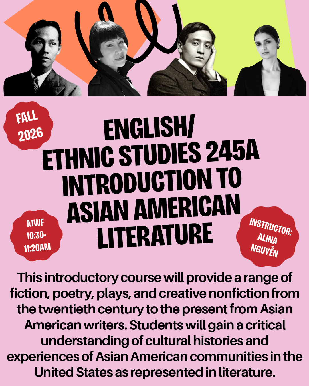 ENGL/ETHN 245A Introduction to Asian American Literature