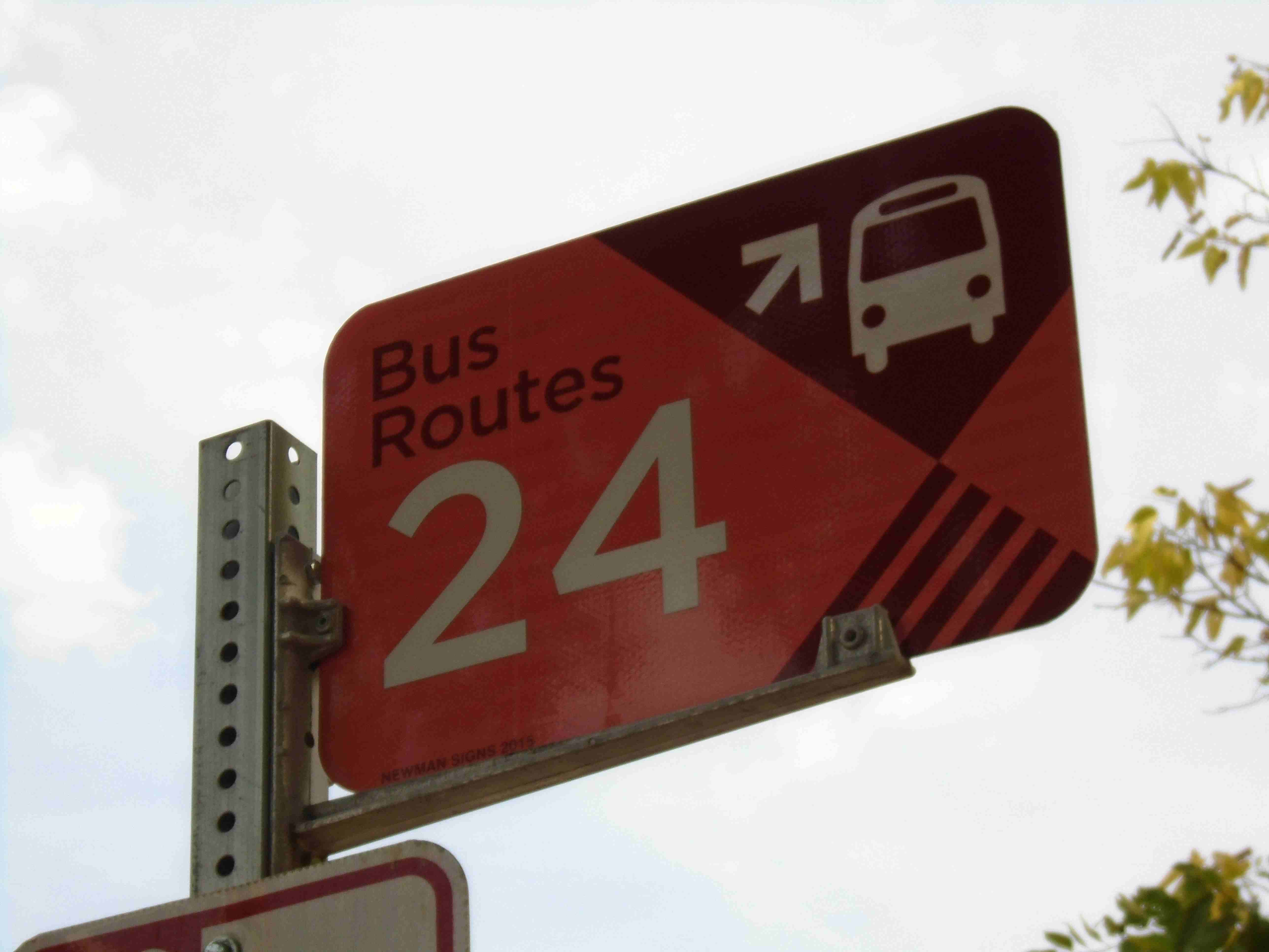 Route 24 bus sign 