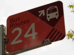 Route 24 bus sign