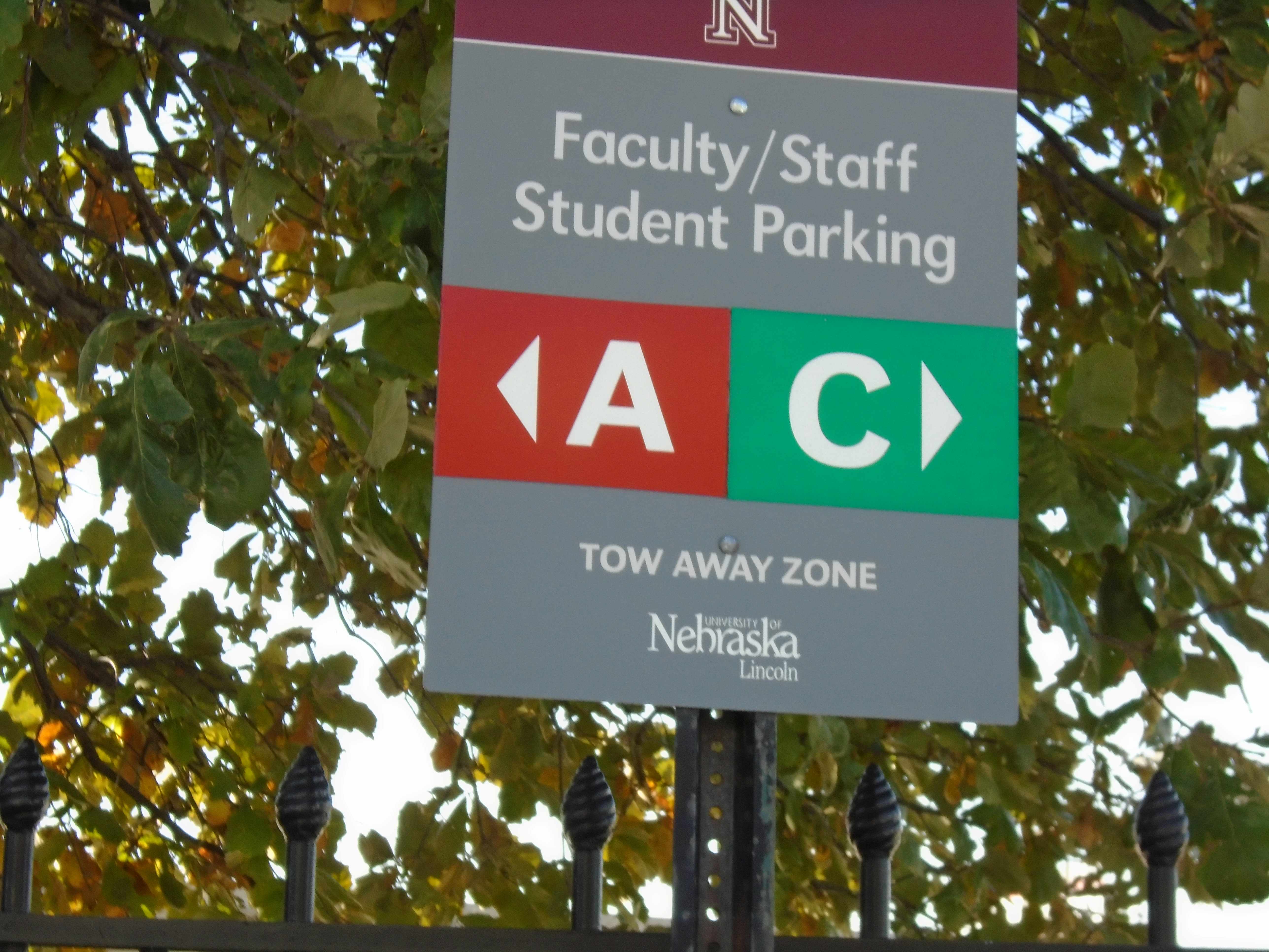 A C parking sign