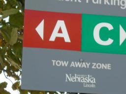A C parking sign